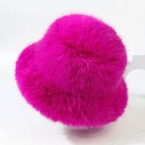 SHEIN Solid Fuzzy Bucket Hat